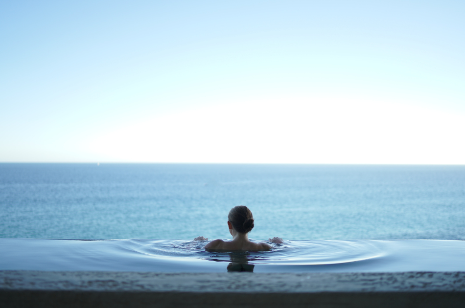 infinity pool looking out to sea