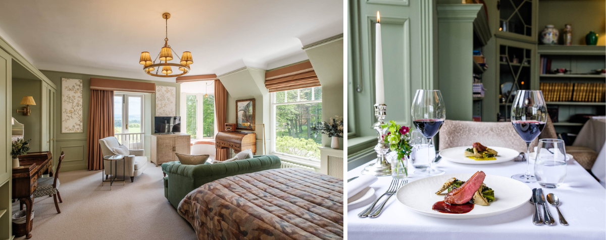 Douneside House interior and dining
