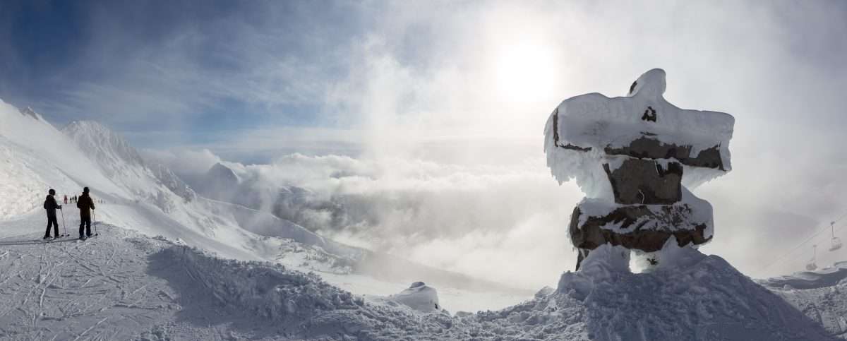 Whistler Blackcomb mountain Inukshuk ski season
