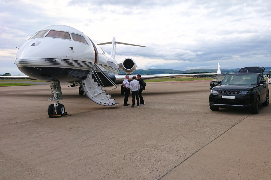 private jet with chauffeur