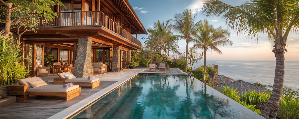 Luxe Prive luxury travel. Pool at private villa