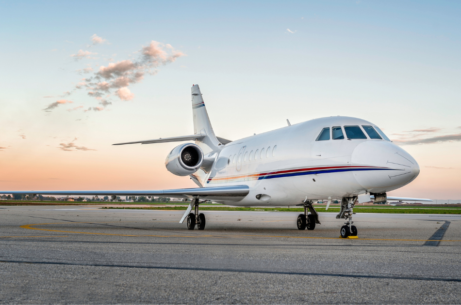 private jet aircraft on runway