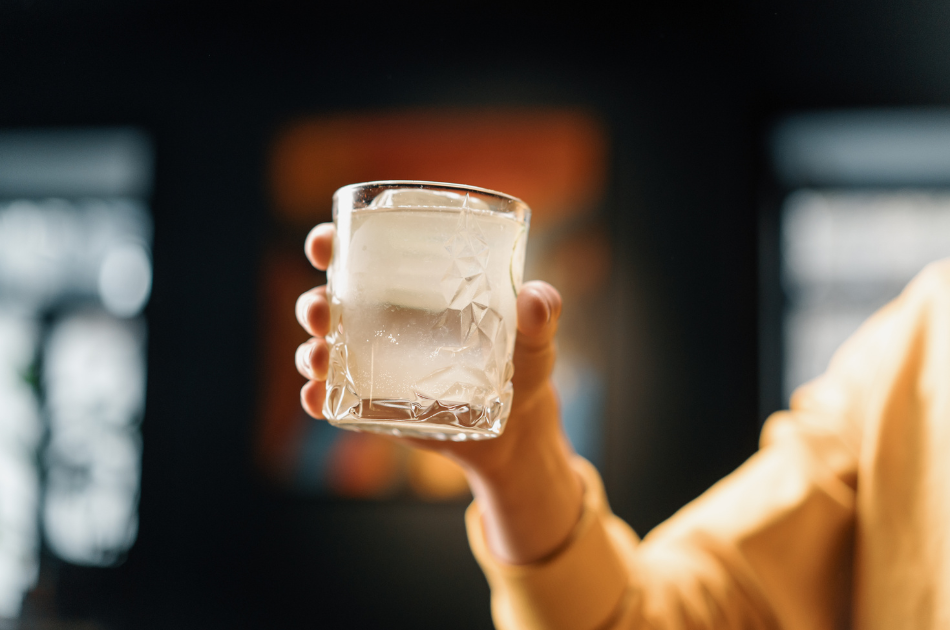 glass of ice water