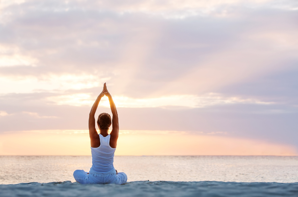 meditation at sunrise