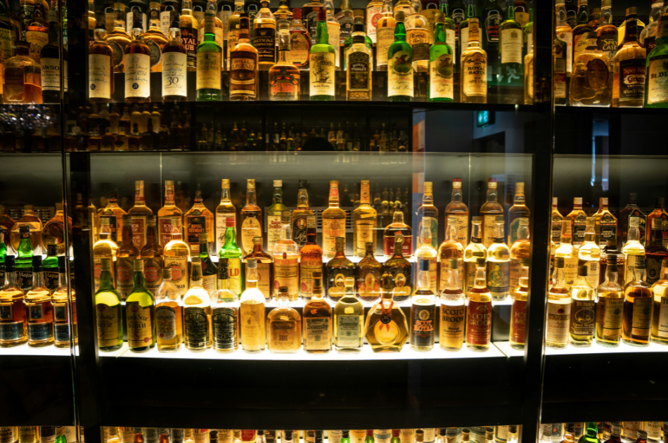 whisky bottles